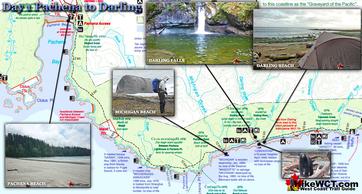 Day 1 Pachena to Darling