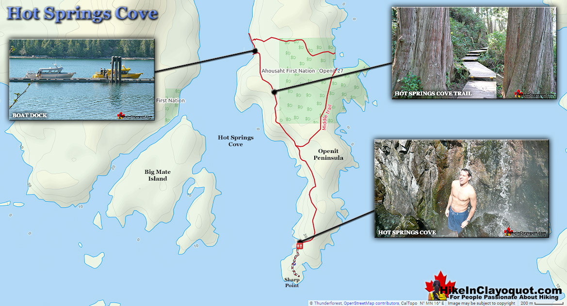 Hot Springs Cove Hiking Map