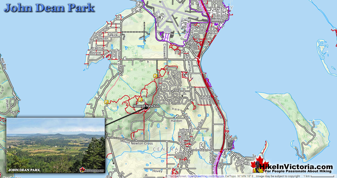 John Dean Provincial Park Directions Map