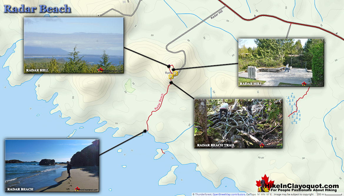 Radar Beach Hiking Trail Map